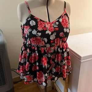 Floral babydoll top
